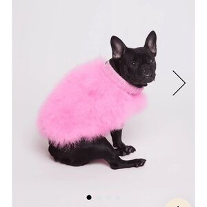 Christian Cowan Vibrant Pink Fluffy Dog Sweater